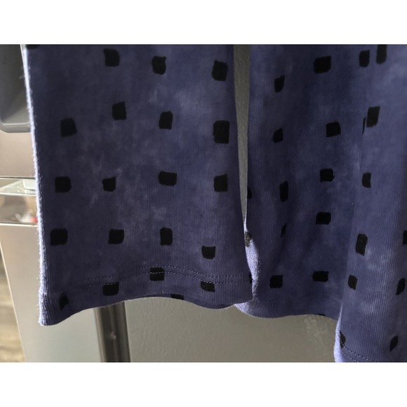 Habitat Women's Medium Blue Cozy Tie Dye Tiles Everyday Cotton Tee Casual - Picture 5 of 5